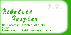 nikolett heszler business card